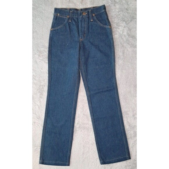 Vintage Wrangler Student Straight Leg Jeans 26x32 Deadstock NWT 70s Made in USA - Picture 2 of 12
